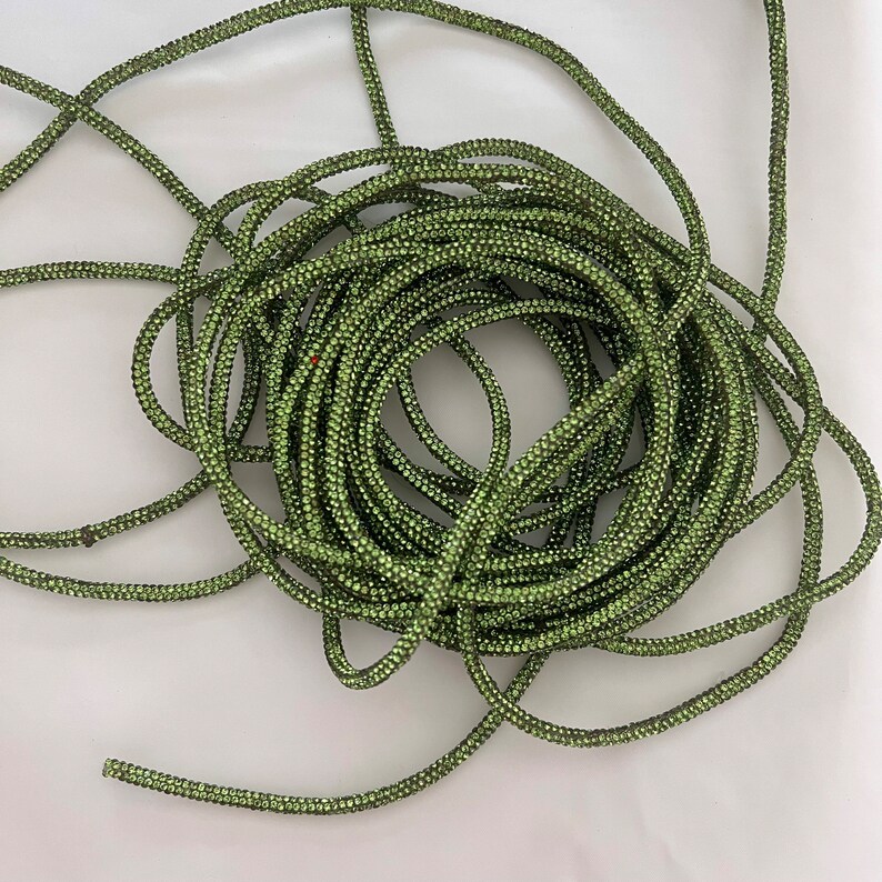 5mm Rhinestone Cord/ Rhinestone Rope/ Rhinestone Trim per Yard/ 36 ...