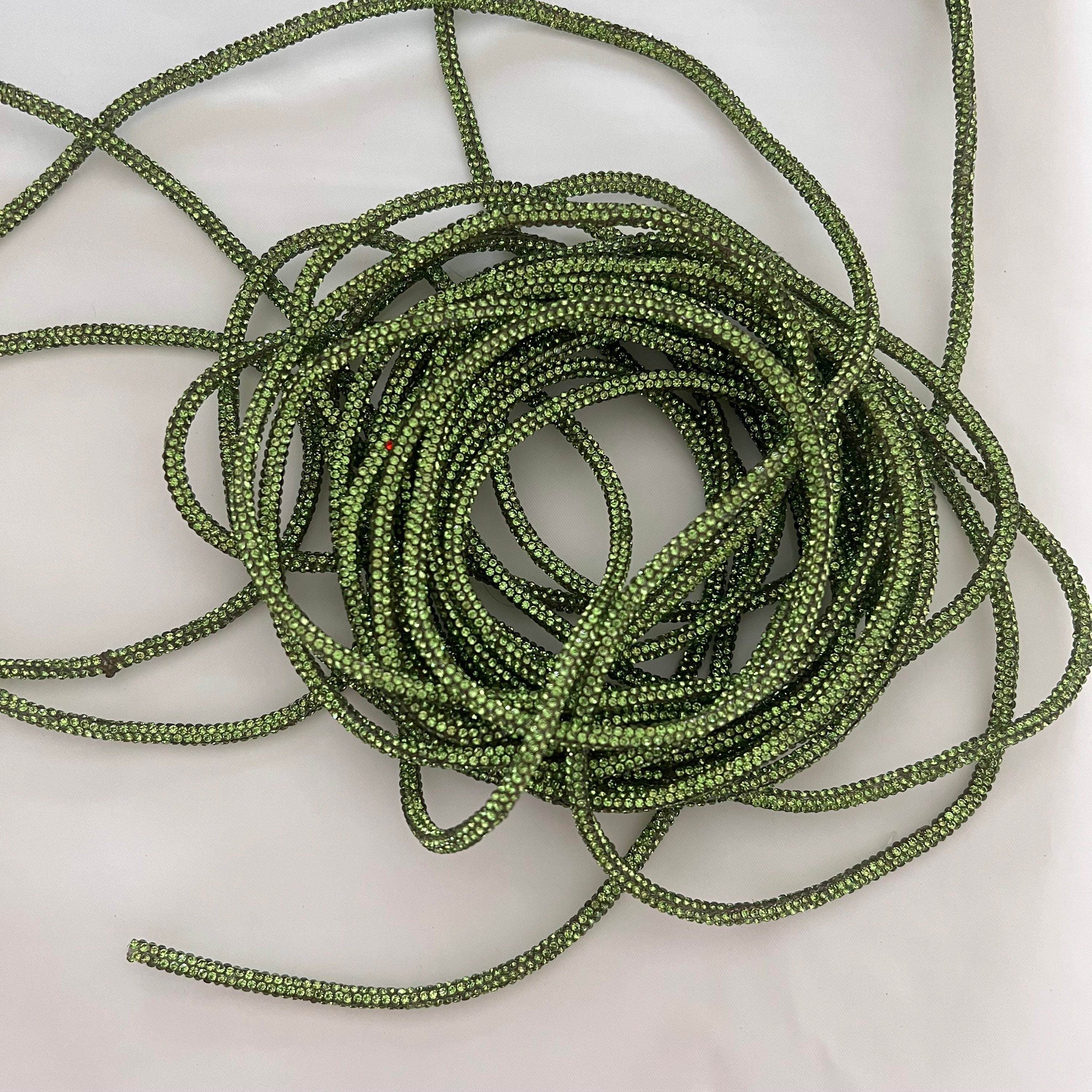 5mm Rhinestone Cord/ Rhinestone Rope/ Rhinestone Trim per Yard/ 36 ...