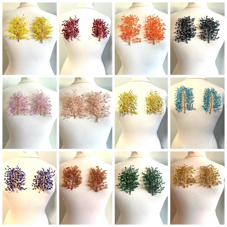 3d Rhinestone Applique/ 3d Embellishment/Item / Comes in pairs #179 image 1