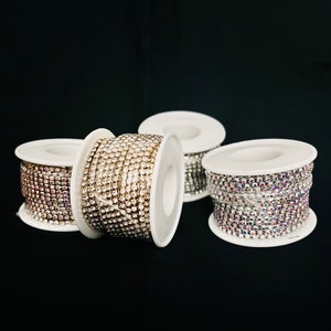 SS 10 strass-ketting/2,8 mm strass-kopketting op maat gesneden
