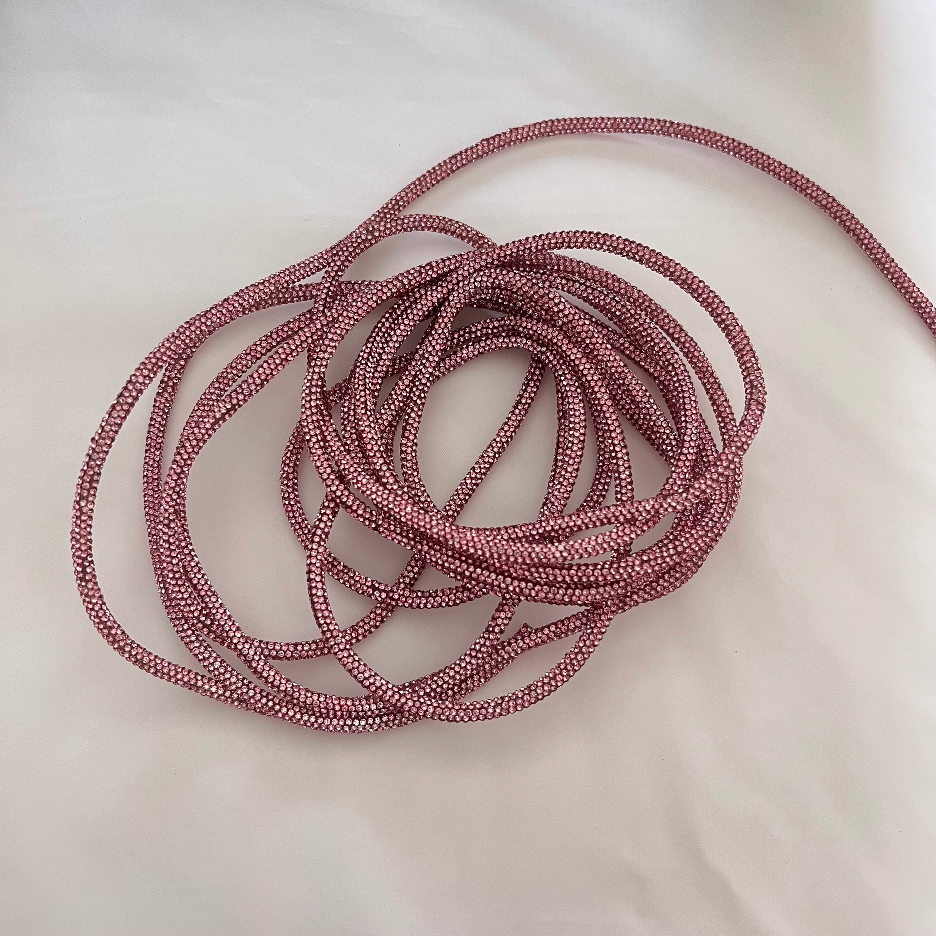 6 Mm Rhinestone Cord/ Rhinestone Rope per Yard/ 36 Inches per Yard - Etsy
