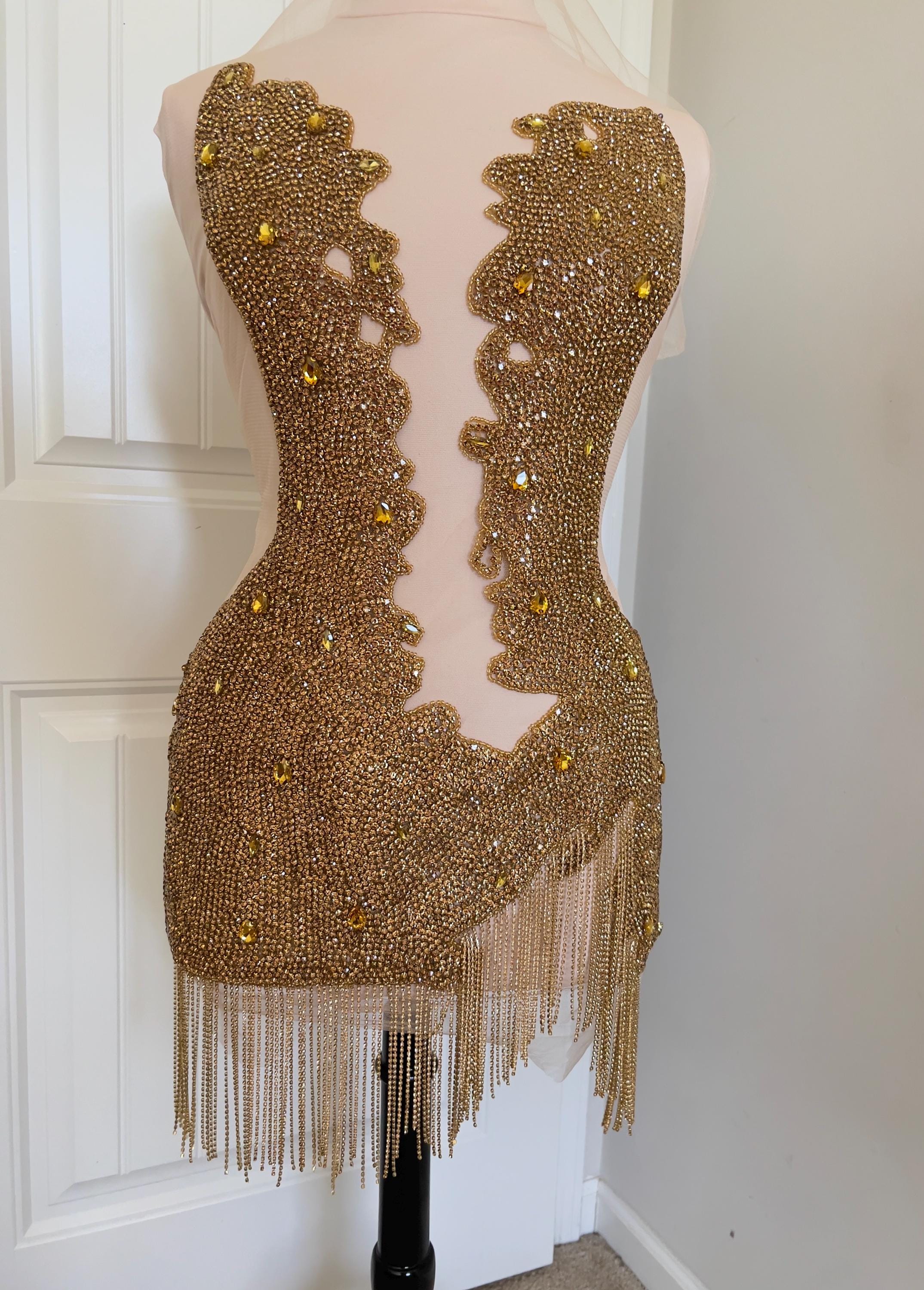 slim fit dress slacks Crystal-Embellished Mother of The Bride Fringe Dress Party Birthday –  FASHIONISKO main image 0