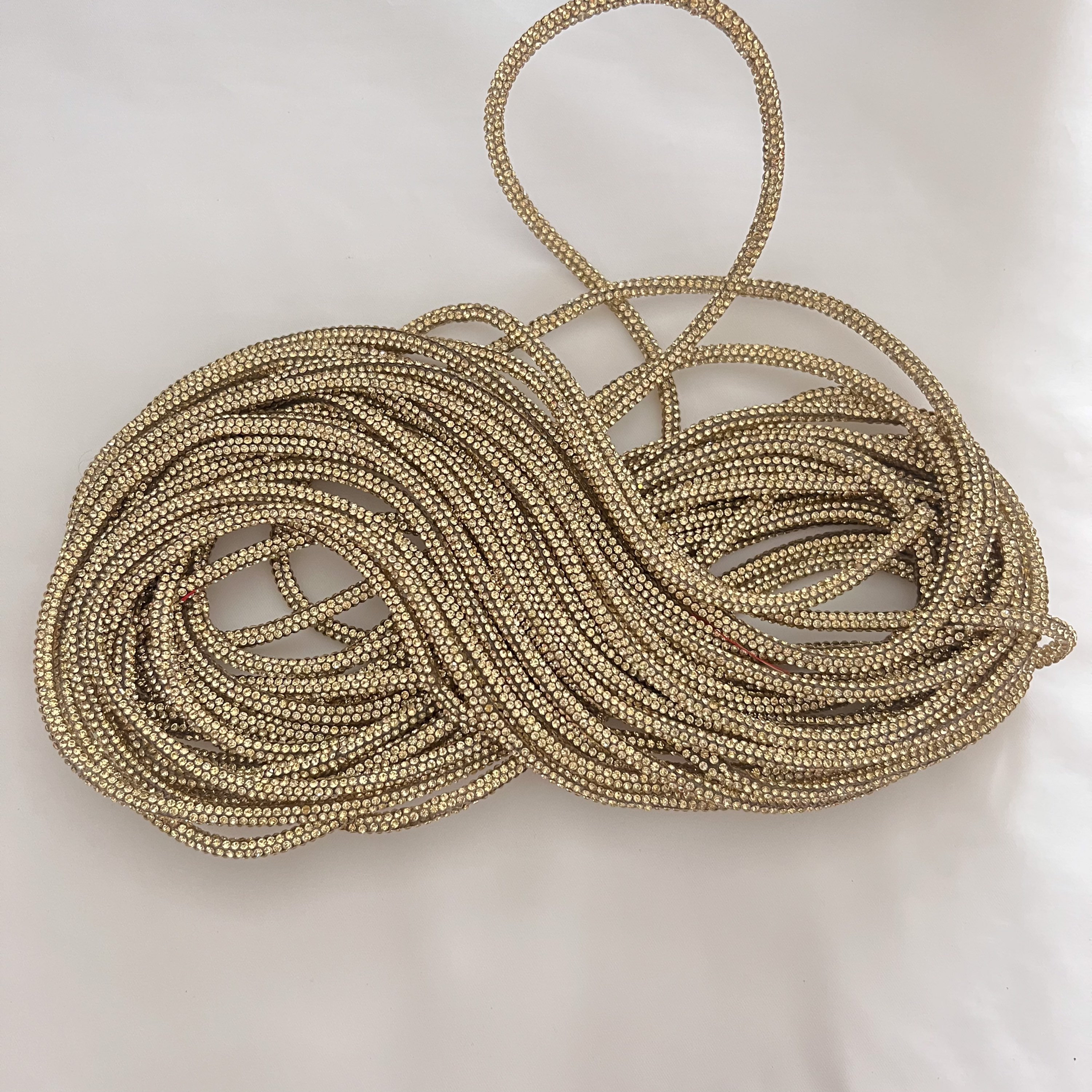 5mm Rhinestone Cord/ Rhinestone Rope/ Rhinestone Trim per Yard/ 36 ...