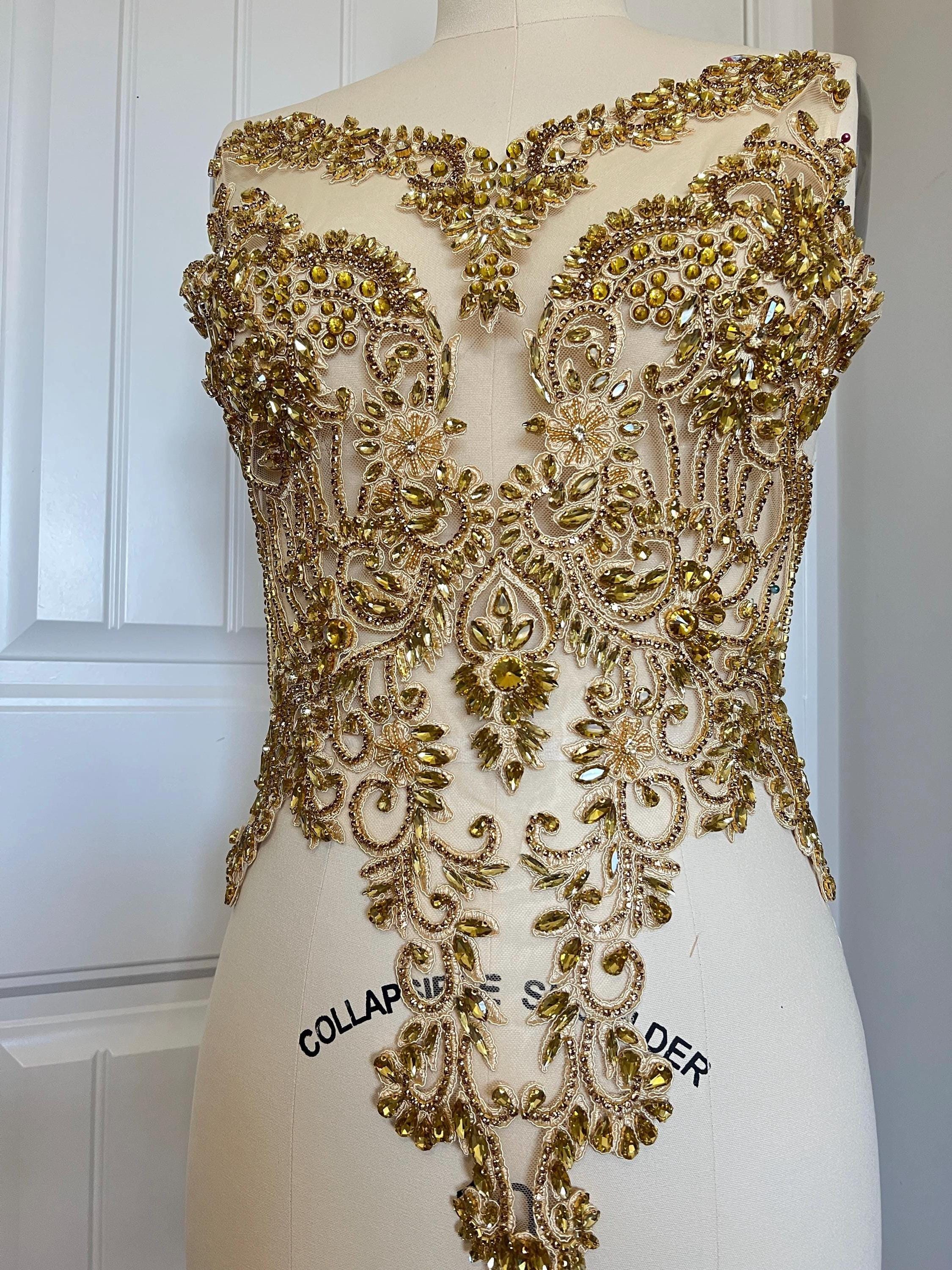 green emerald velvet dress Aryana – Beaded Corset Dress with Chiffon Skirt XL main image 0