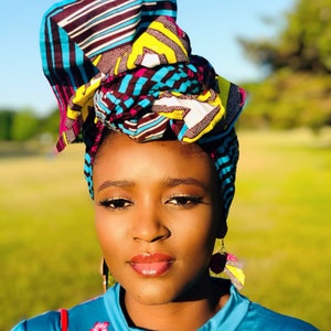 Foulard à imprimé africain vibrant/foulard à Ankara 100 % coton/bandeaux