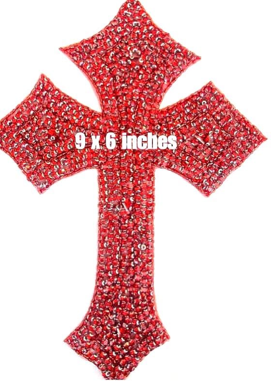 Red Cross/ Red Rhinestone Cross Applique/#151 - Etsy