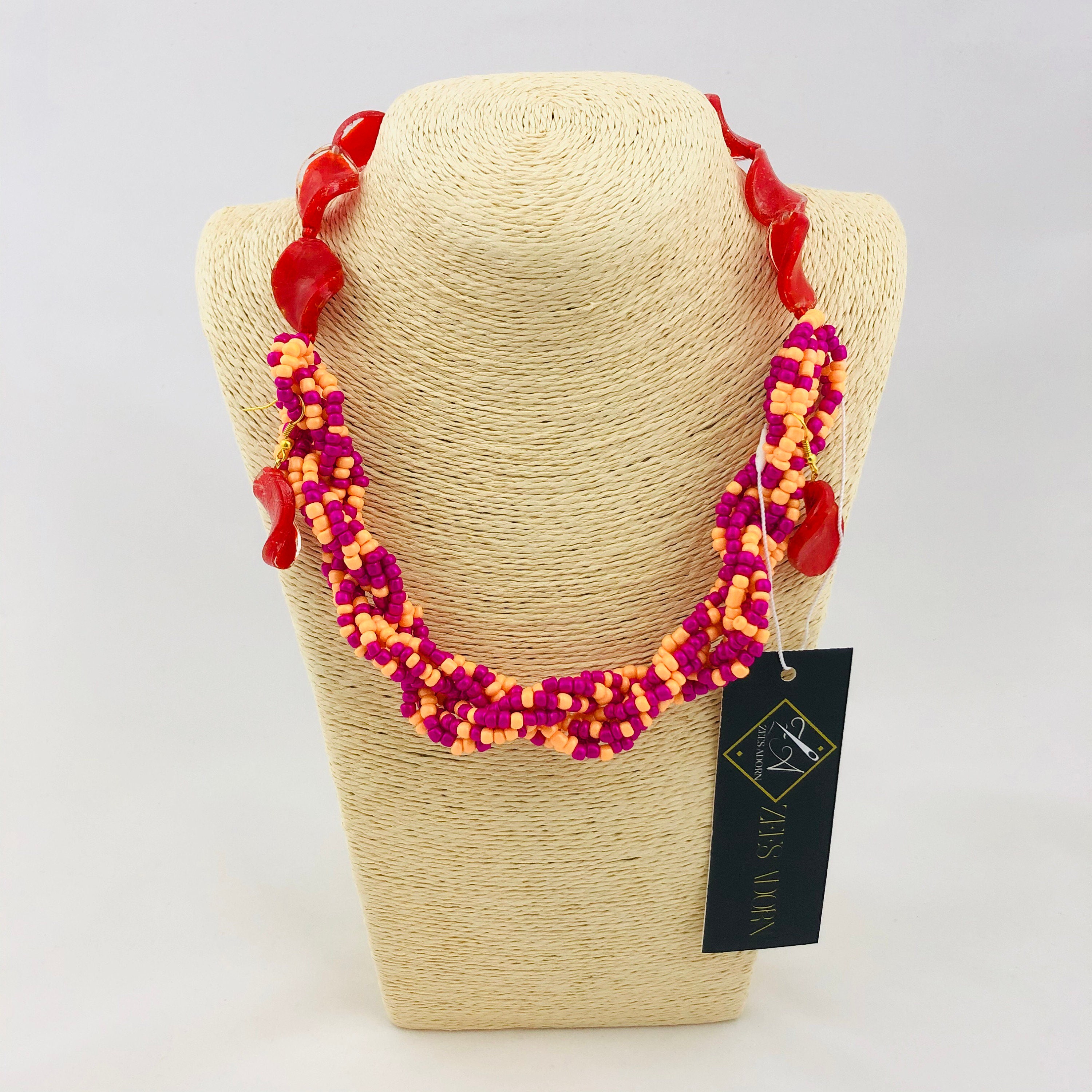 Twisted Fate multicolor hecho a mano abalorios conjunto / Etsy España