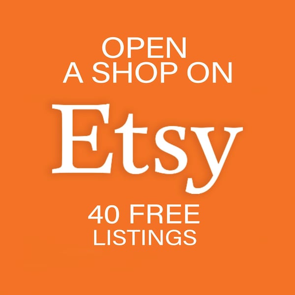 40 free Etsy listings 40 free ads for new sellers free listings for new shops free link to 40 free listings