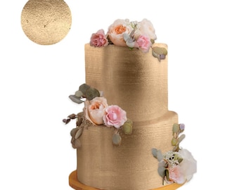 RICH GOLD  HIGHLIGHTER Dust  ( 4 g - 1 oz - 2 oz - 4 oz ) , metallic dust,  Vegan friendly, nut free, gluten free, cake decoration.