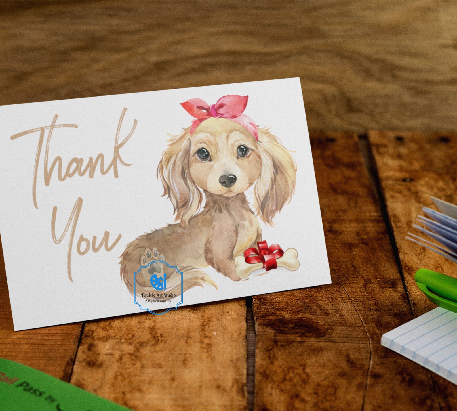 DACHSHUND THANK YOU Card Sausage Dog Thank You Card Cute Dog Etsy