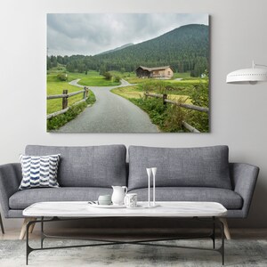Switzerland Photograph, Mountain Road Picture, Green Wall Décor, Wall Art, Nature Photograph, Fine Art Print, Home Décor, Wall Hangings