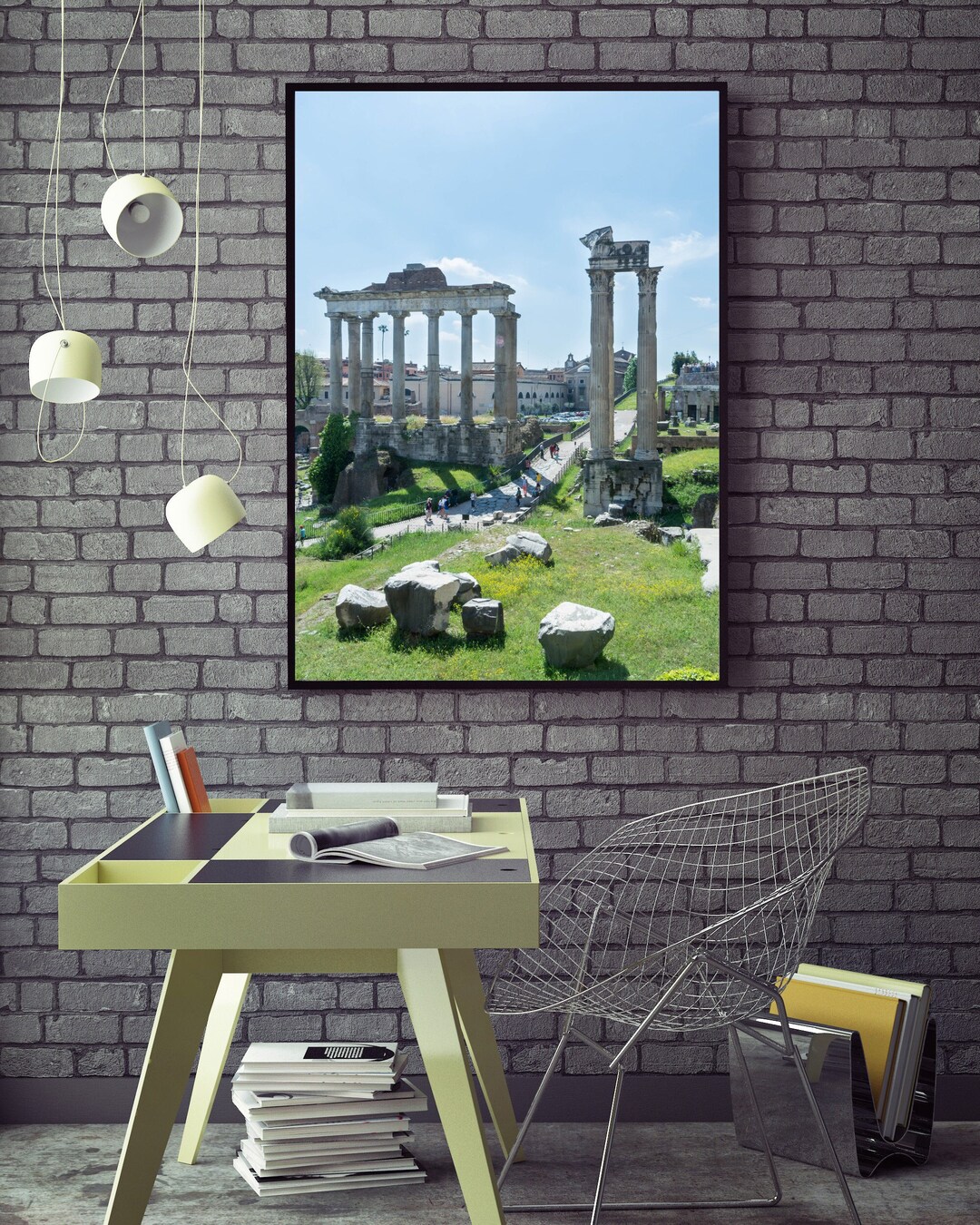 Roman Forum Ruins Photograph, City of Rome Picture, Italy Wall Décor