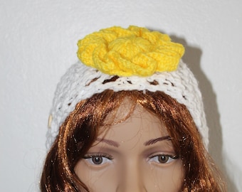 Handmade crochet Hat-Handmade crochet Headband Women-Headband Flowers-Headband fall and Winter-Accessory for Hair-Ear Warmer-Hair Band women