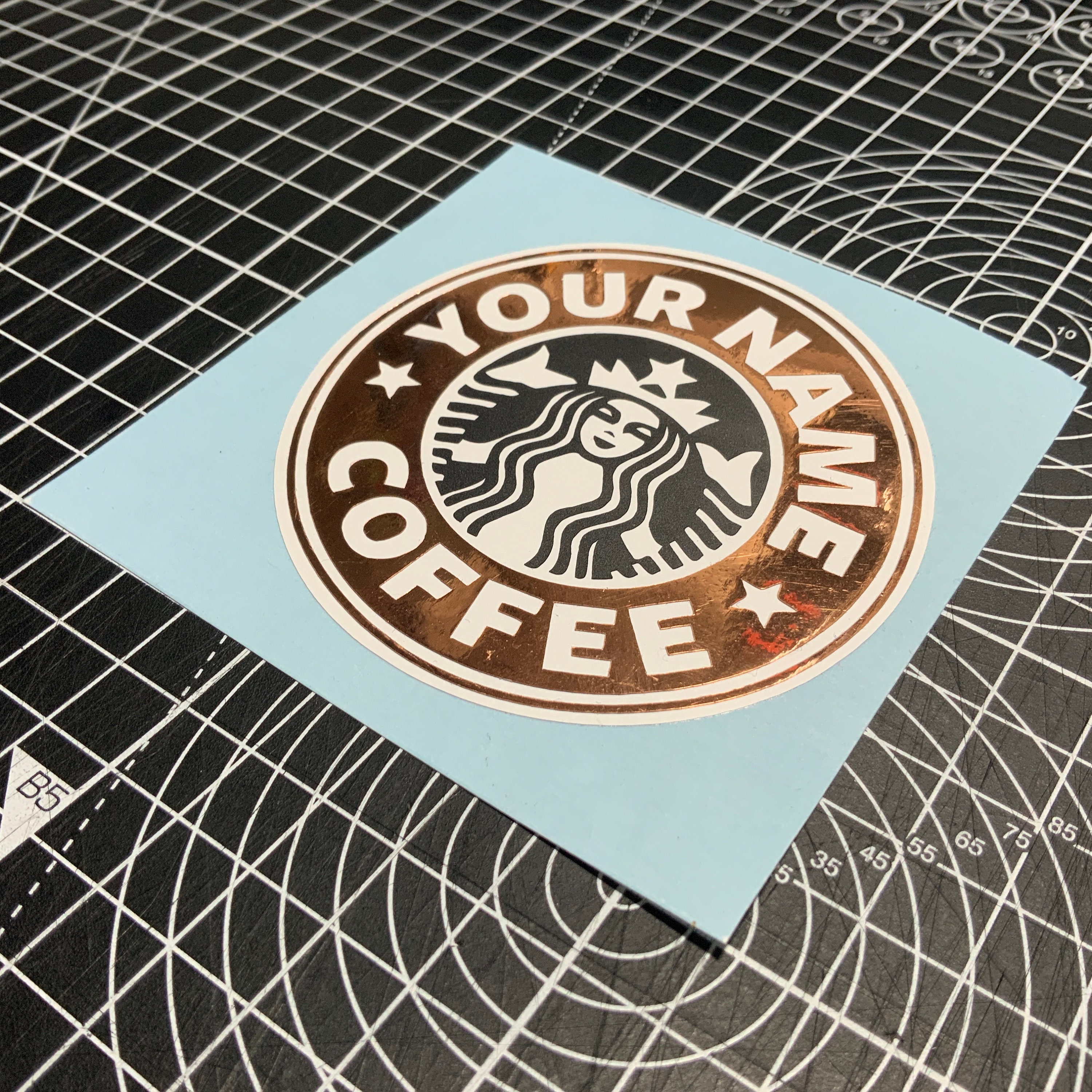 Starbucks Custom Named Sticker Coffee Sticker Coffee Gifts Etsy