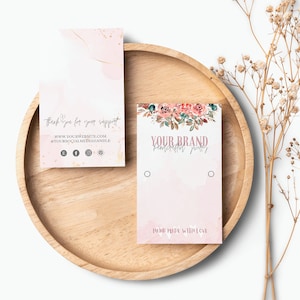 Minimalist Jewelry Business PRINTABLE Jewelry Display Template | Jewelry Display Card Template Jewelry Packaging Feminine Necklace Hang Tags