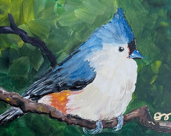 Tuft Titmouse Bird Art Print