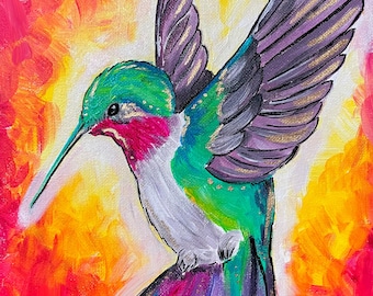 Wild Hummingbird Bird Art Print
