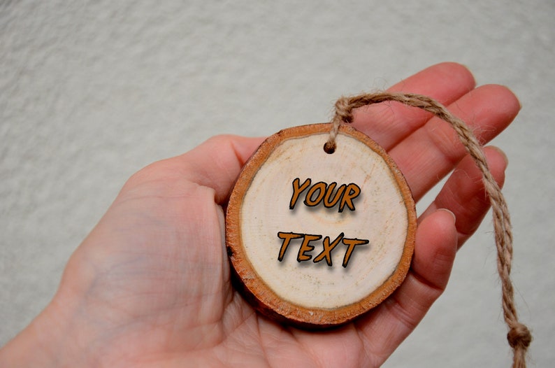 Blue Eye Ornament Personalized Hand Painted, Wood Slice Ornament, Good