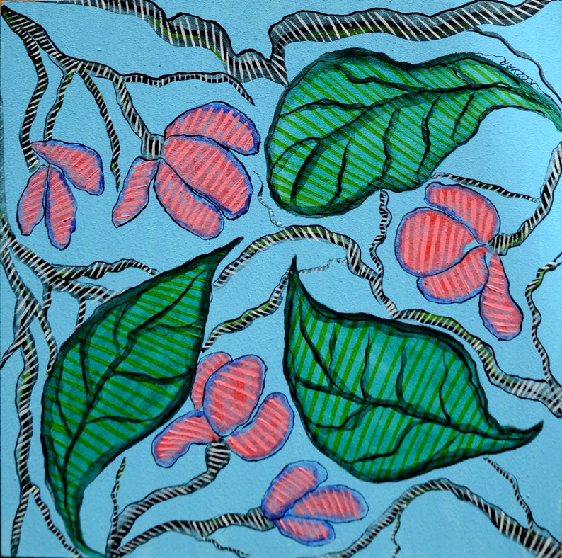 10 inch Square artwork For Mom Flowers painting Original Small Acrylic art Home decor Mothers day Art gift
