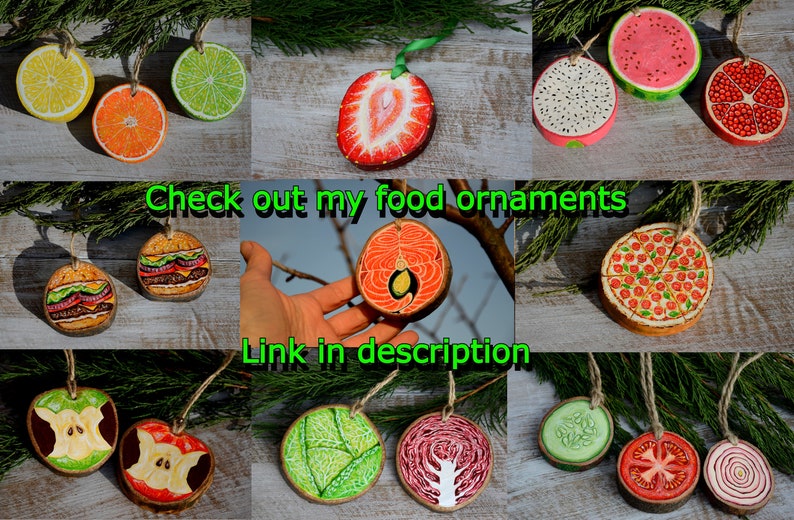 Blue Eye Ornament Personalized Hand Painted, Wood Slice Ornament, Good