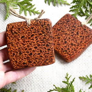 Personalized Hand painted black bread ornaments: realistic wooden Ukrainian fake food Double-sided