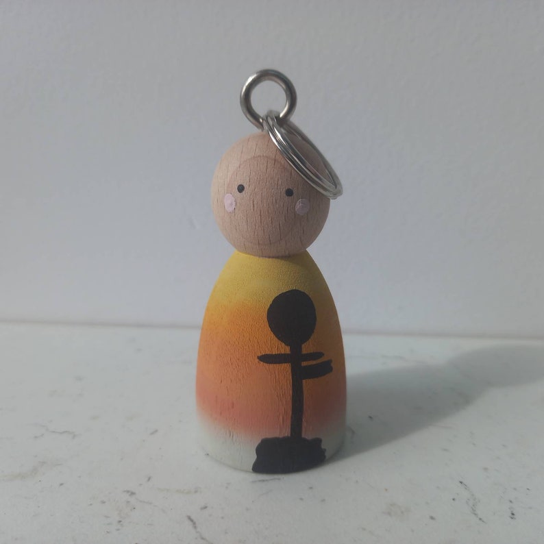 Cornish Silhouette Keyring Peg Dolls Etsy