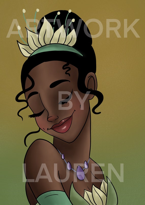 Princess Ti Princess and the Frog Tiana Disney A4 Print - Etsy