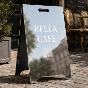 Custom Metal A-Frame Sidewalk Sign – Double-Sided Non-Lit or Single-Sided Illuminated Storefront Sign