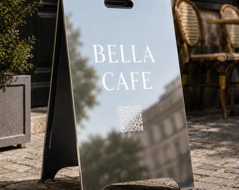Custom Metal A-Frame Sidewalk Sign – Double-Sided Non-Lit or Single-Sided Illuminated Storefront Sign