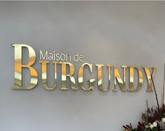 Custom Metal Logo Sign, Stainless Steel Laser Cut Signboard