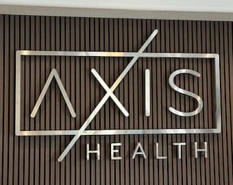 Custom 3D Stainless Steel Metal Logo Sign | Personalized Storefront Signage