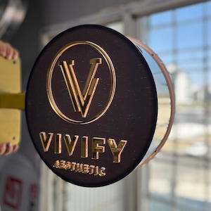 Round Light Box Store front Sign, Blade Sign, Outdoor Sign, Double Sided Projecting Light Box, LED Light Box Sign Board, Circle Custom Sign