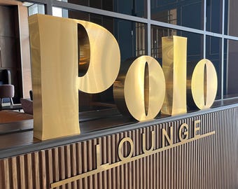 Free Standing Letters, Giant Standing Metal Letters, Custom 3D Metal Logo,  Business Sign, Reception Desk Sign, Trade Show Display