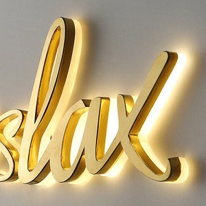 Acrylic Metal Reverse Lit , LED Channel Letter Sign, Custom Metal Backlit Sign , illuminated Signage , Company Logo Sign ,   Logo Halo Sign