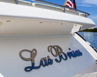 Insegna per yacht personalizzata in acciaio inossidabile, segnaletica per yacht, scritte personalizzate per yacht, lettere in acciaio per yacht