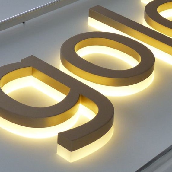 Gold Wall Lettering Custom Indoor Signages
