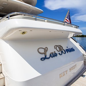 Yatch Metal Sign, Custom Boat Sign, illuminated Sign, Custom Illuminated Yacht Letters and Signage, Boat sign, Stainless Steel Letters