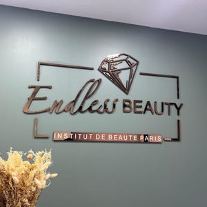 Custom Metal Logo Sign – 3D Laser Cut Stainless Steel Business Sign - Etsy