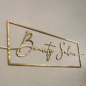 Individuelles 3D Laser Cut Metallschild - Business Office Empfang Wandkunst