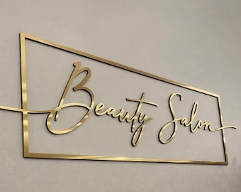 Insegna in metallo personalizzata: insegna tagliata al laser 3D, insegna con logo personalizzato, insegna 3D, insegna per ufficio, insegna per reception, insegna aziendale, insegna da parete, insegna per interni