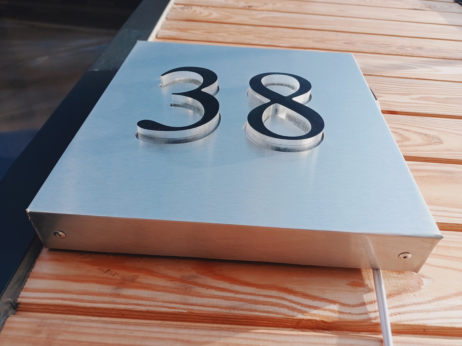 Outdoor Lighting House Numbers Light Box Customized Address Etsy