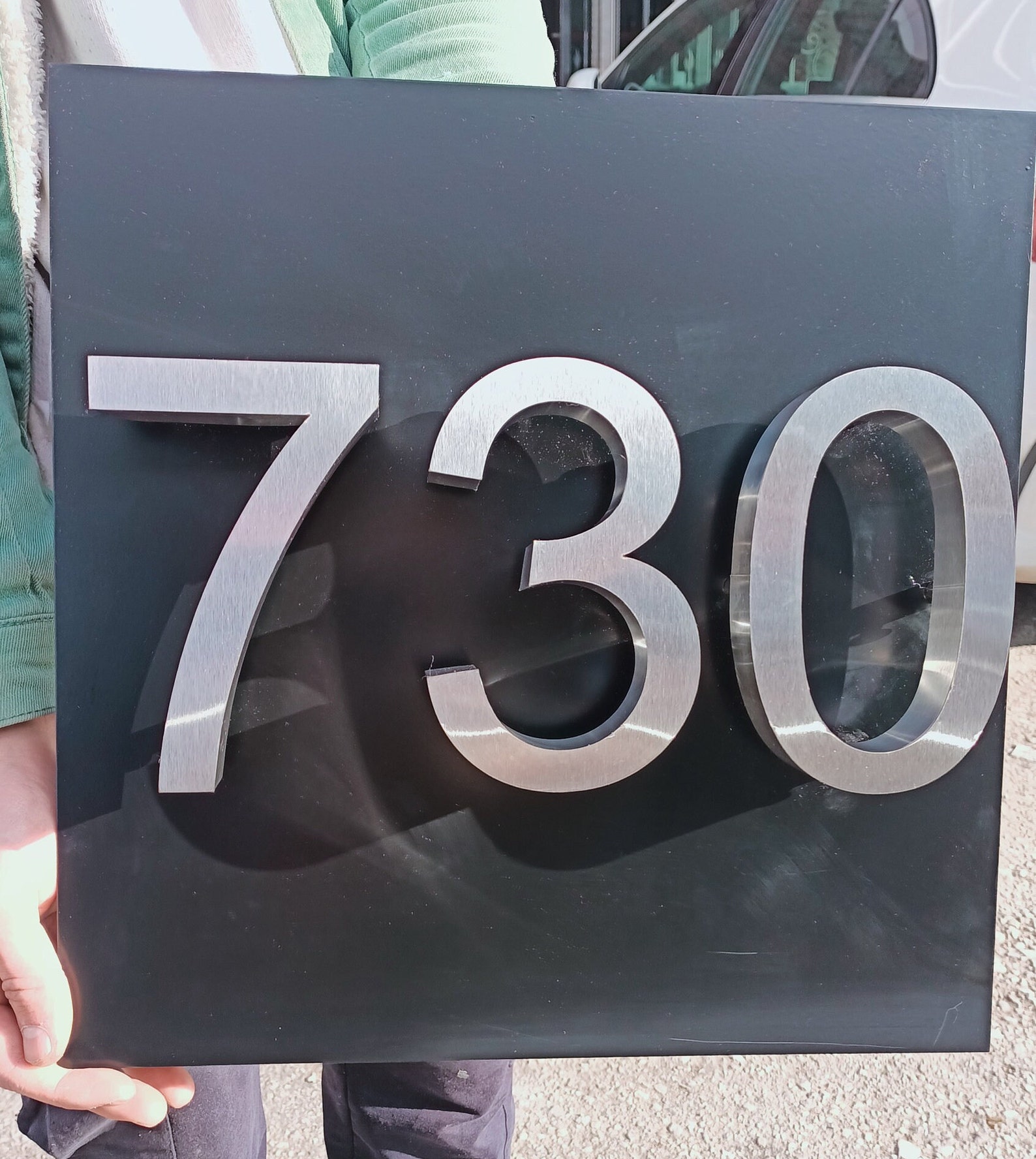 House Numbers, Floating Silver House Numbers, House Numbers, Address