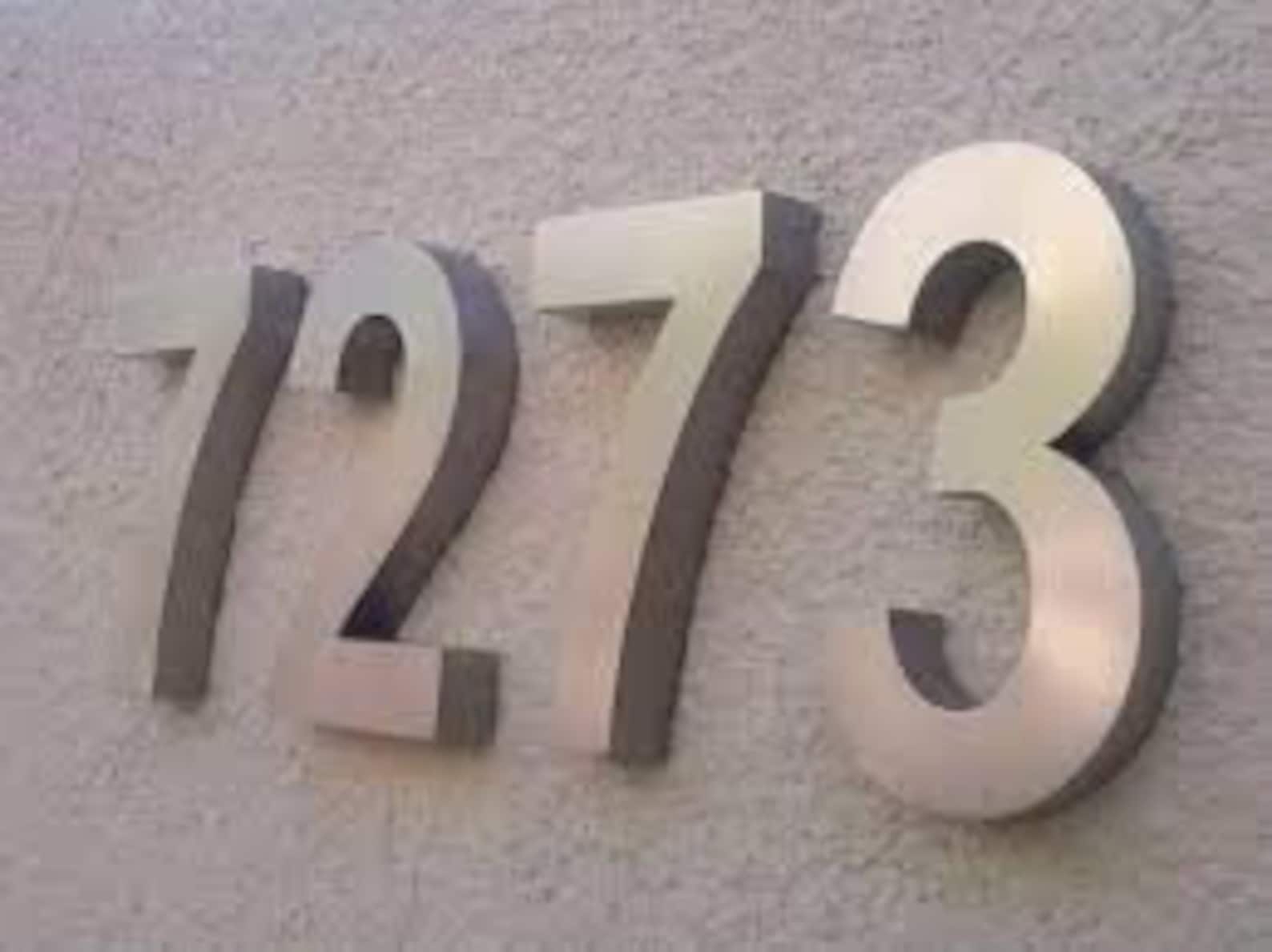 House Numbers, Floating Silver House Numbers, House Numbers, Address