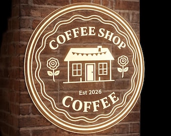 Insegna LED personalizzata in acrilico, insegna in acrilico su misura, insegna LED con logo personalizzato, decorazione murale per aziende, insegna personalizzata, insegna illuminata