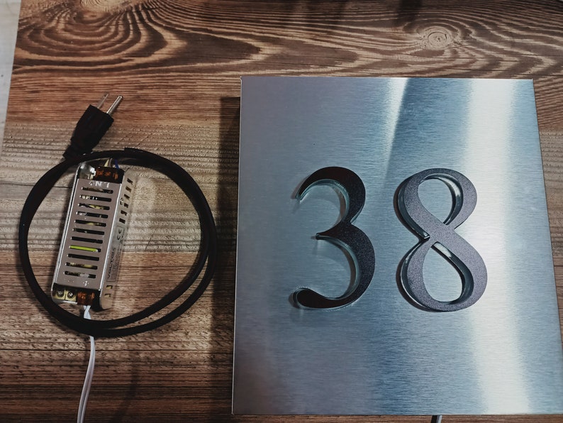 Outdoor Lighting House Numbers Light Box Customized Address Etsy