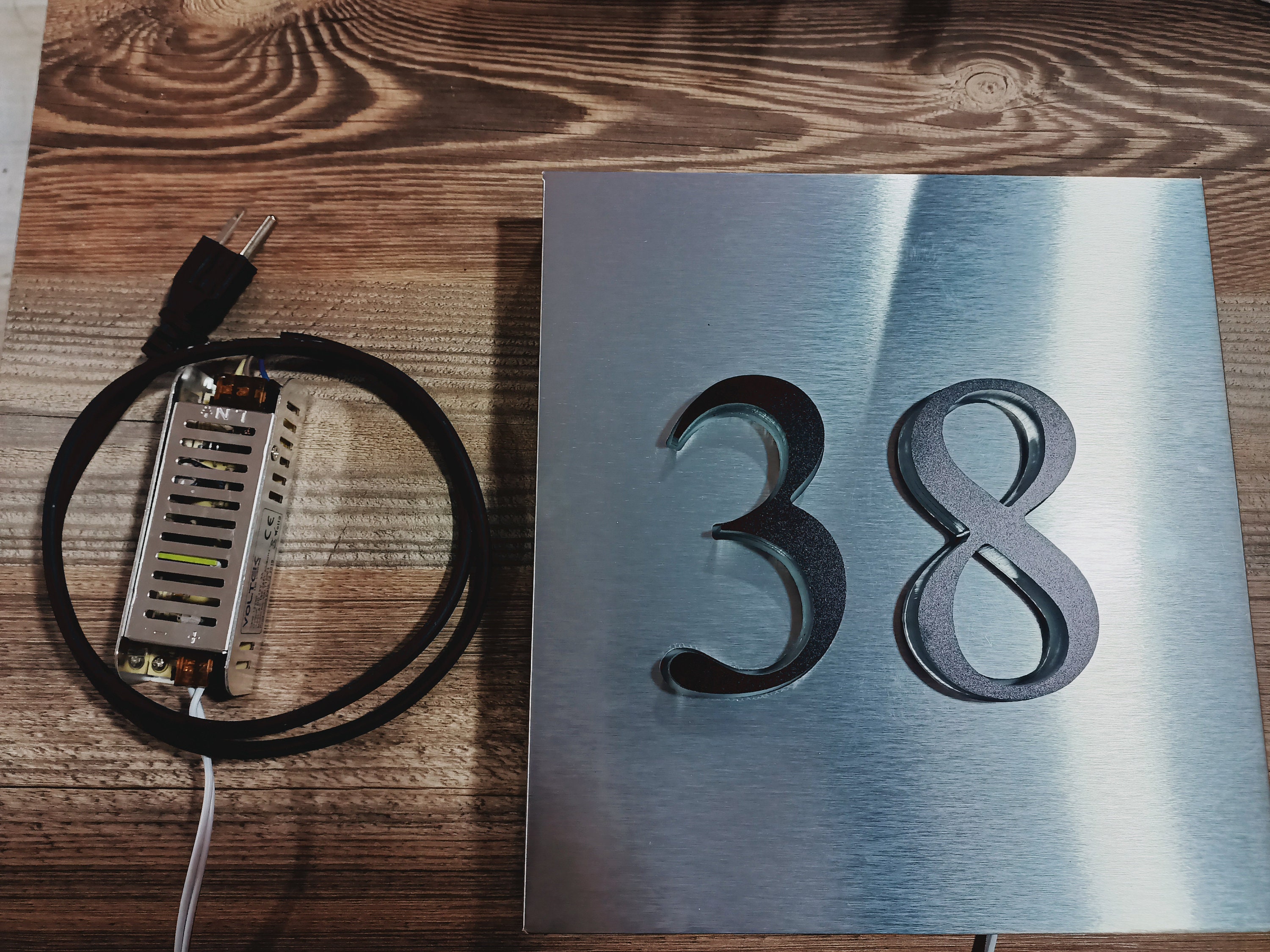 Outdoor Lighting House Numbers Light Box Customized Address Etsy