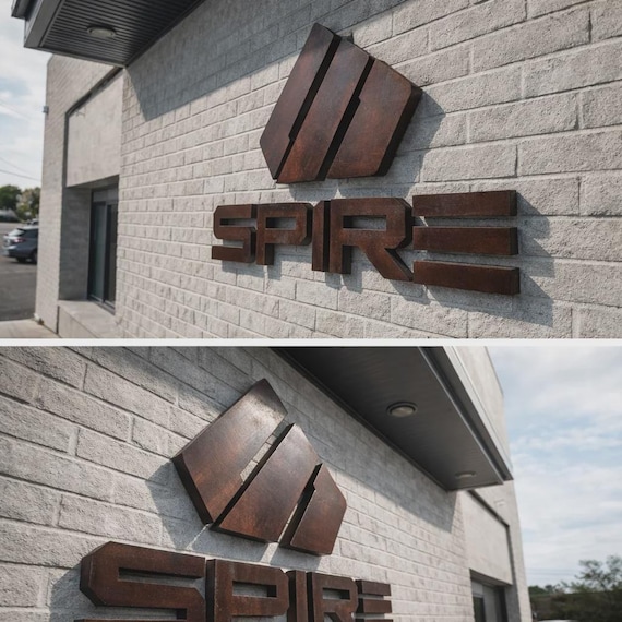 Rustic 3D Letters ,Custom 3D Stainless Steel Business Logo Sign, Outdoor Metal Sign, Custom Letter ,Custom logo Letter,3D metal sign