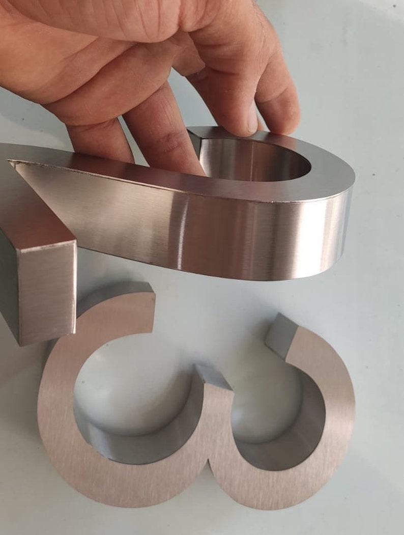 House Numbers Floating Silver House Numbers House Numbers Etsy