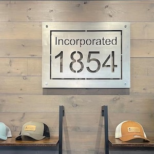 Custom Laser Cut Rusted Steel Sign, Business Logo or House Name, Fisher ...