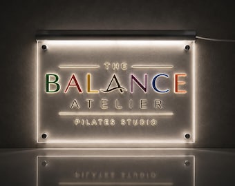 Custom Acrylic LED Office Sign, Frosted Business Logo Sign, Illuminated Reception Sign, Corporate Wall Plaque, Modern Company Signage